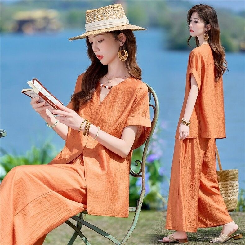 Women's Resort Linen Two-Piece Set