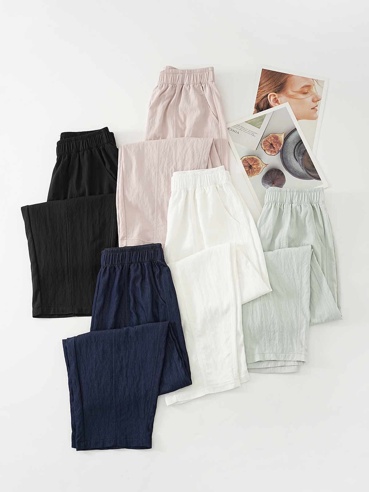 Tencel Lyocell Cargo Pants — Lightweight Cropped Relaxed Fit