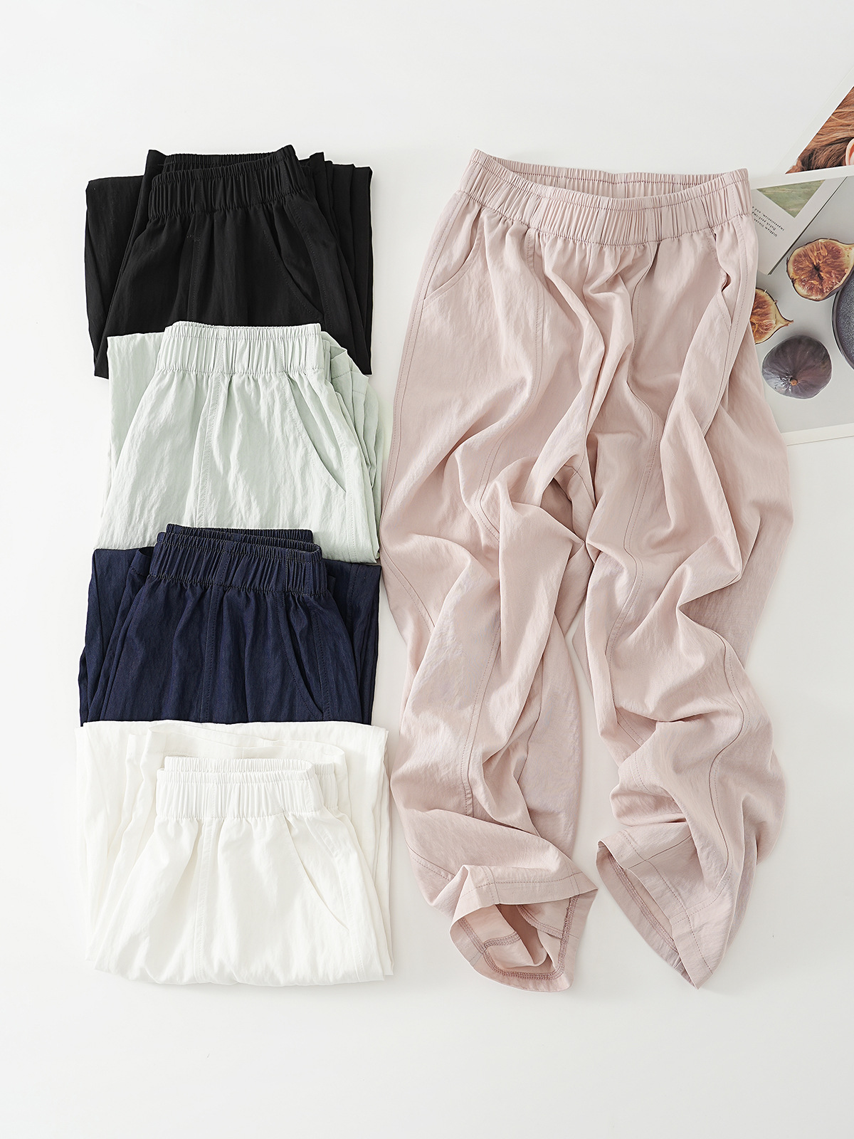 Tencel Lyocell Cargo Pants - Lightweight Cropped Relaxed Fit