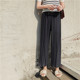 Womens Pleated High-Waist Stretch Pants with Side Pockets