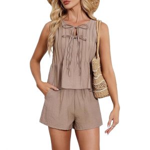 Women's Resort Linen Two-Piece Set