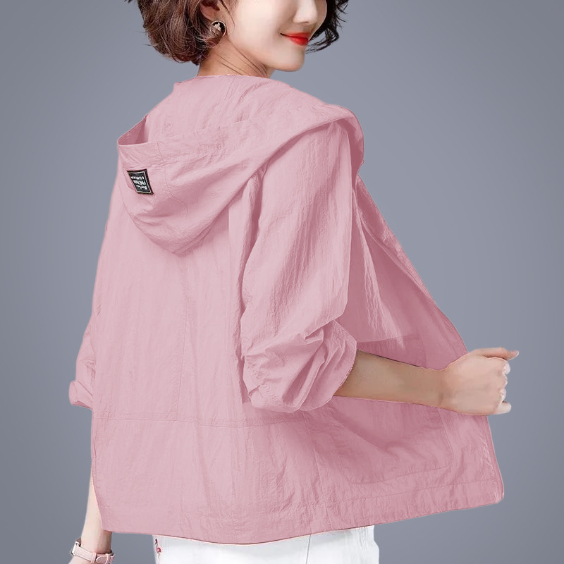 Women's Sheer Zip-Up Lapel Jacket