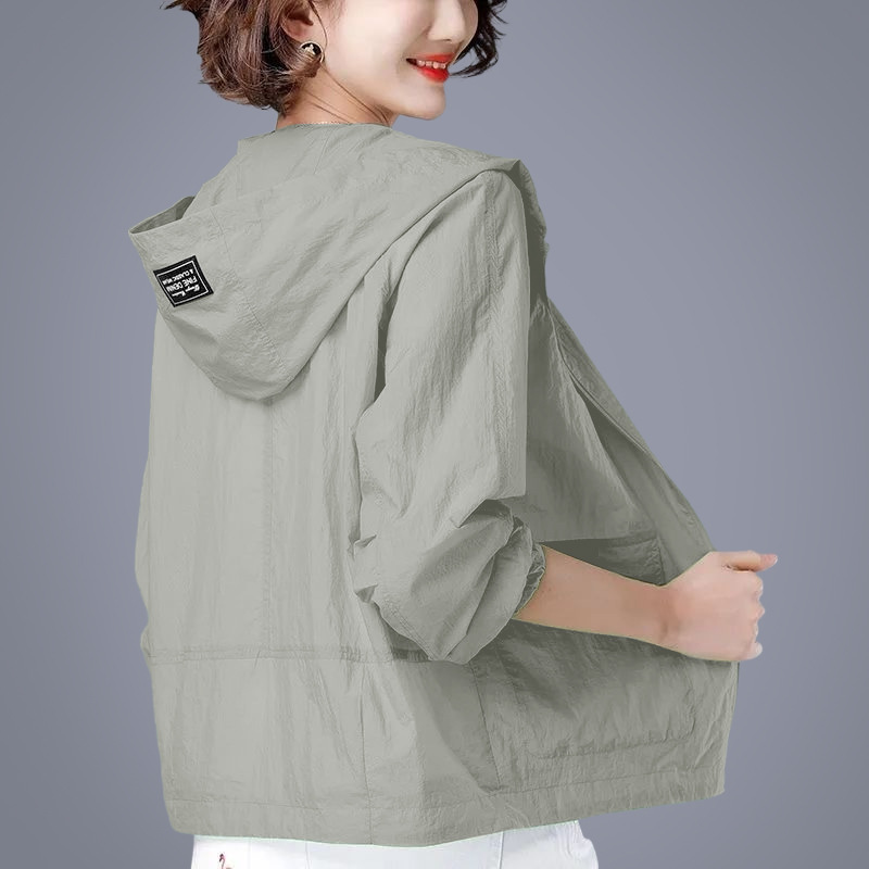 Women's Sheer Zip-Up Lapel Jacket