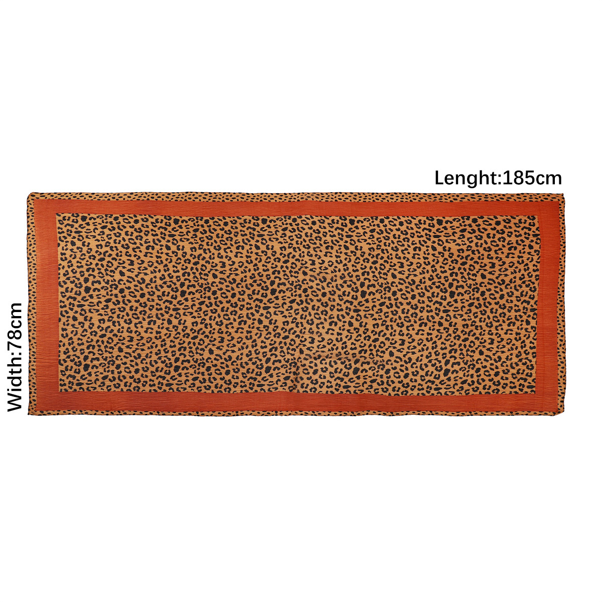 Leopard Print Cotton Square Scarf Vintage Bandana Head Scarf