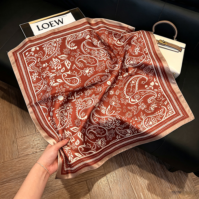Vintage Paisley Cotton Bandana - 58cm Square Head Scarf