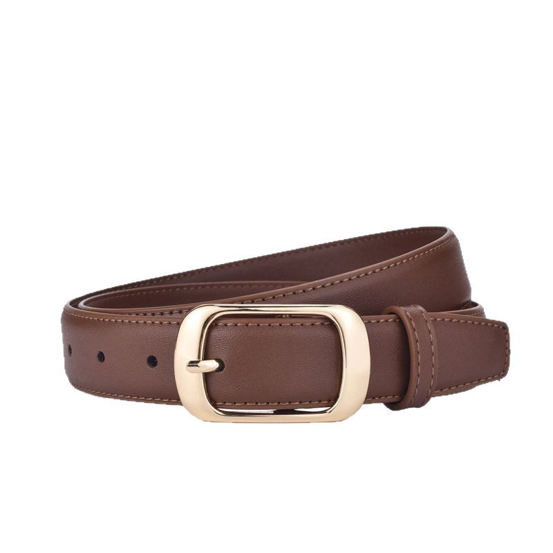 Classic Pin Buckle Jeans Belt Korean Fashion Black Skinny Belt