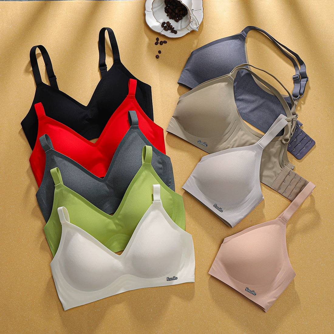 Women Jelly Bras Wirefree Full Coverage No Underwire Everyday Bras