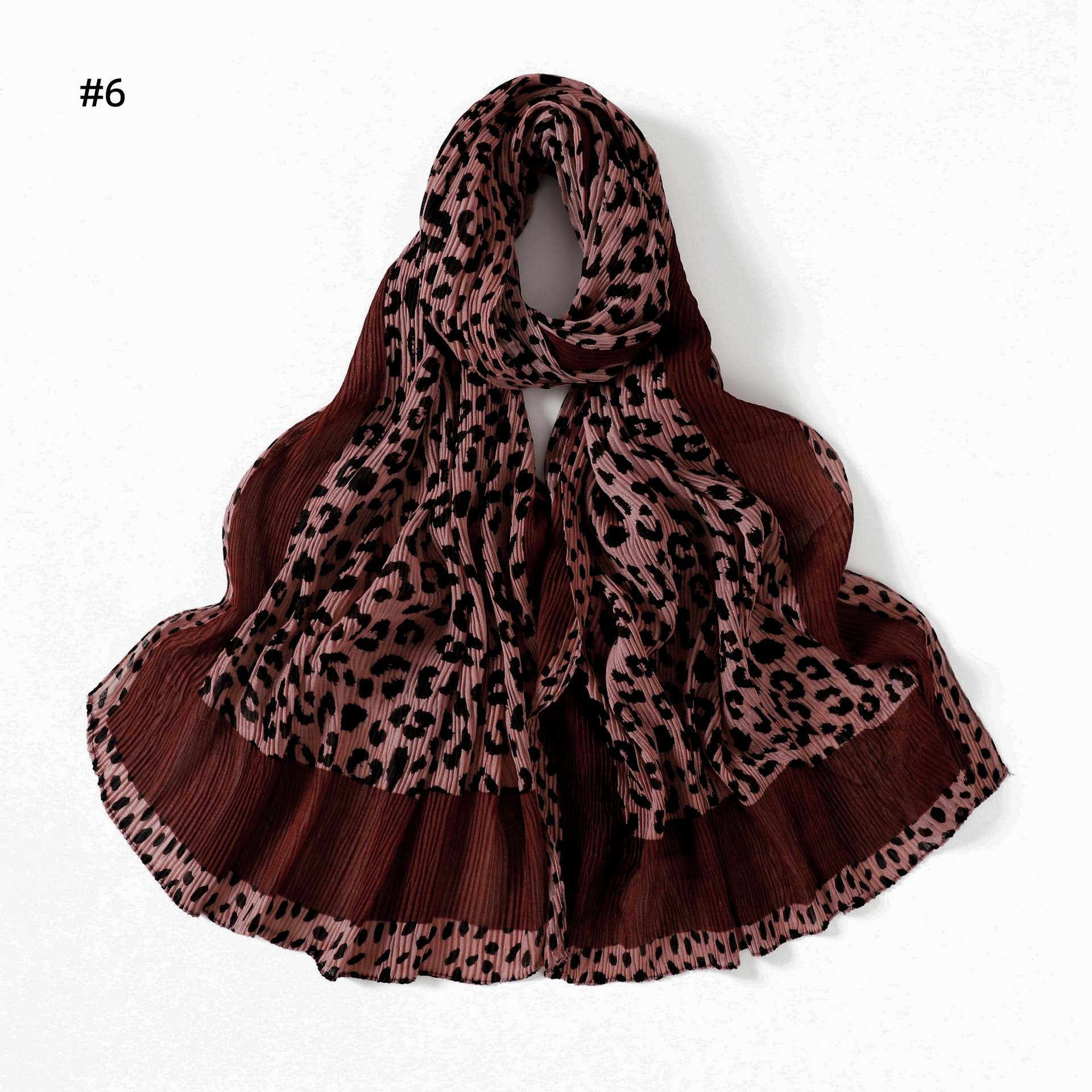 Leopard Print Cotton Square Scarf Vintage Bandana Head Scarf