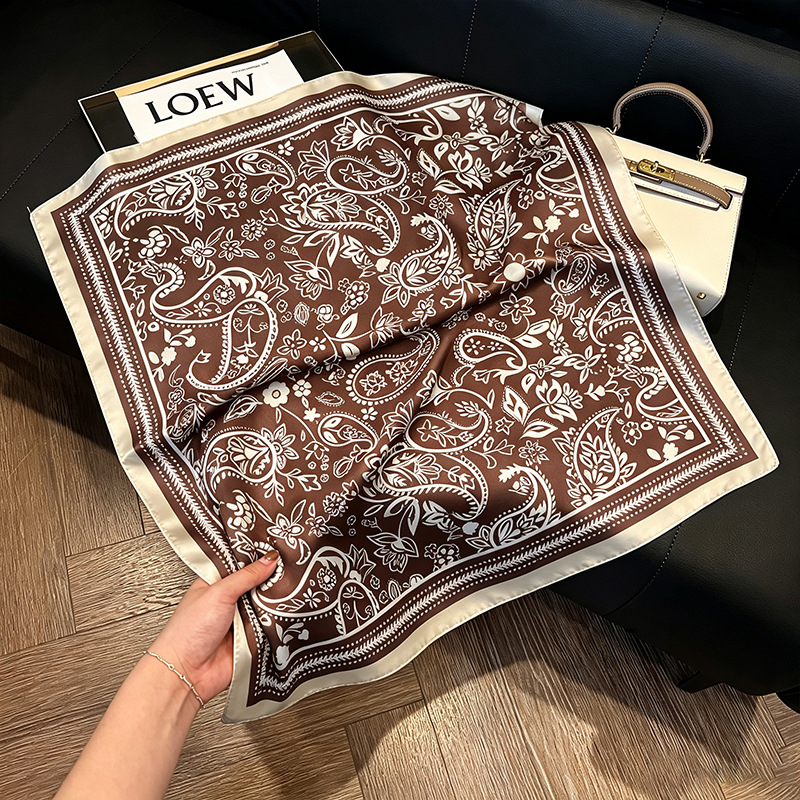 Vintage Paisley Cotton Bandana - 58cm Square Head Scarf