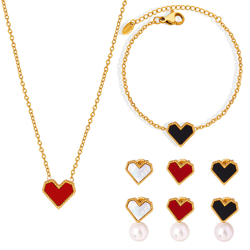 Elegant Gold-Plated Necklace Earrings Ring Jewelry Set