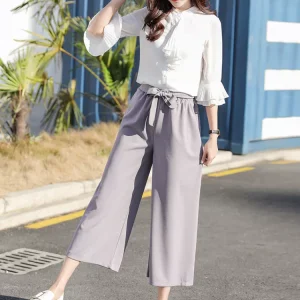 Women's High-Waist Wide-Leg Casual Trousers — Relaxed Everyday