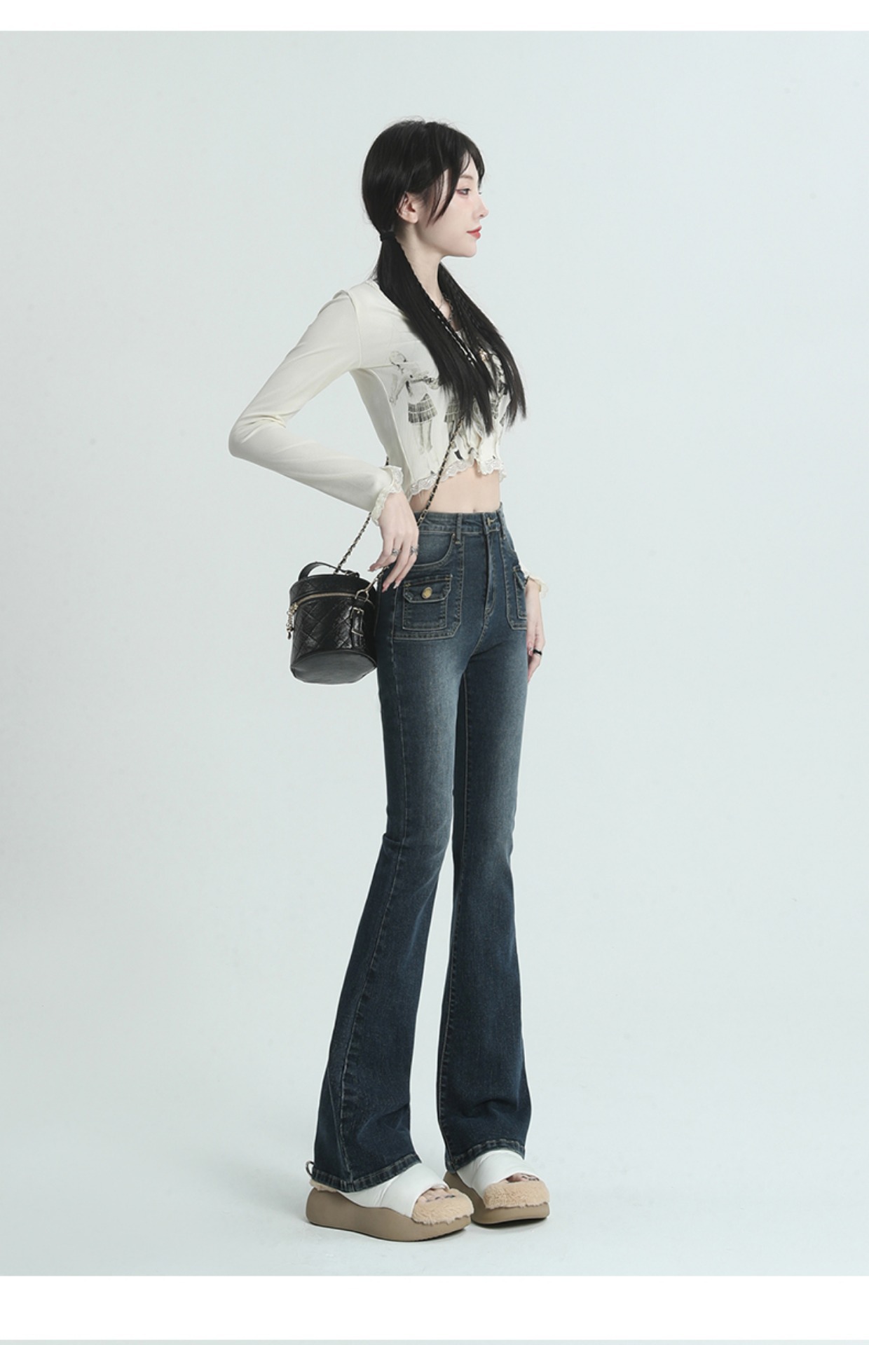 Women's Street Style Multi-Pocket Cargo Jeans — Vintage Straight Leg