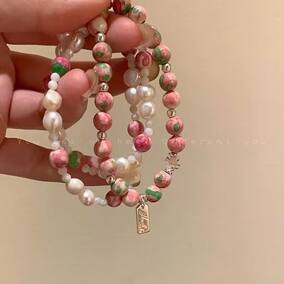 Fashion Pearl Necklace Earrings Set Trendy Jewelry