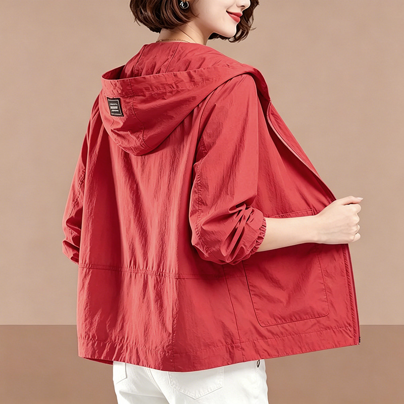 Women's Sheer Zip-Up Lapel Jacket