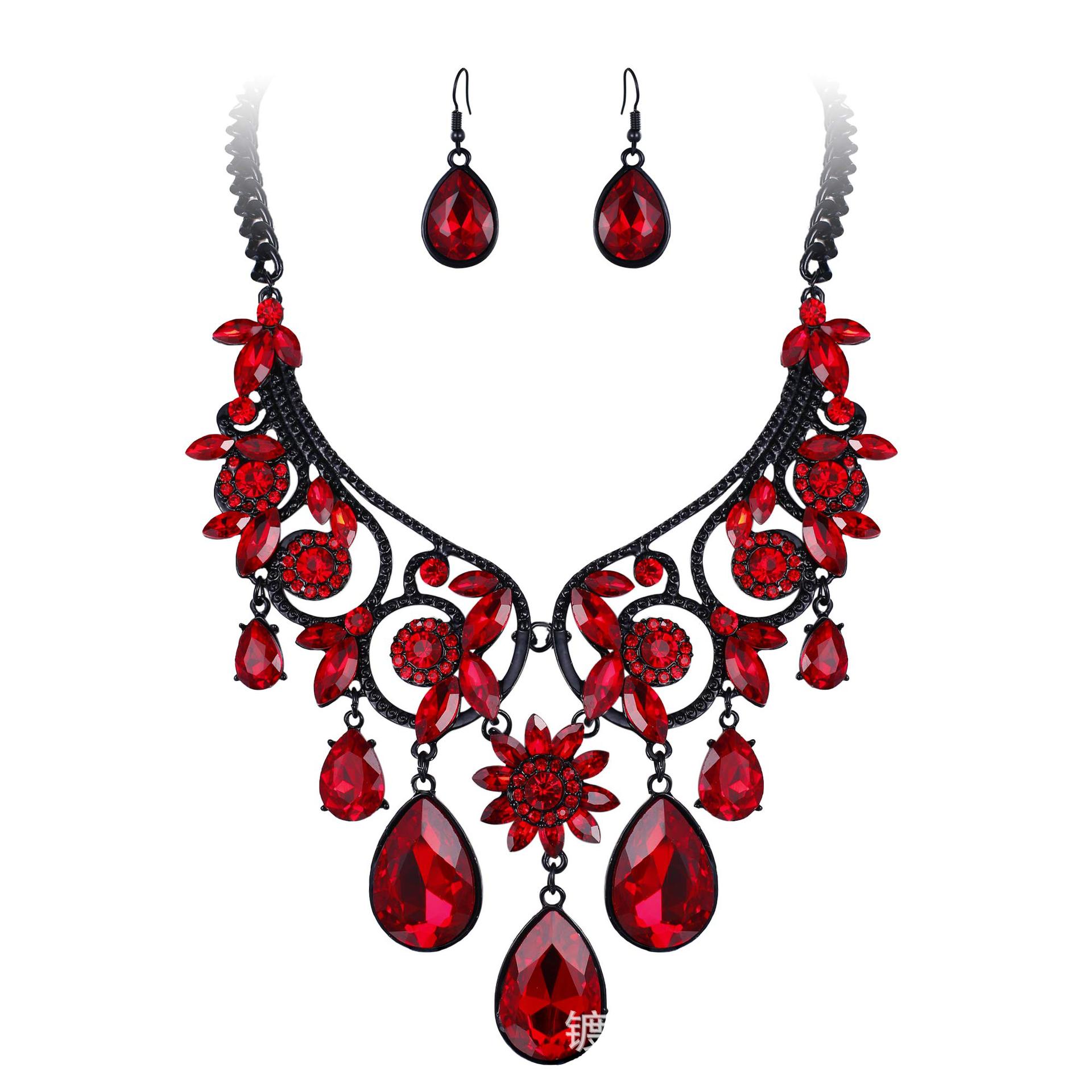 Dragon Pendant Necklace Earrings Set Stainless Steel