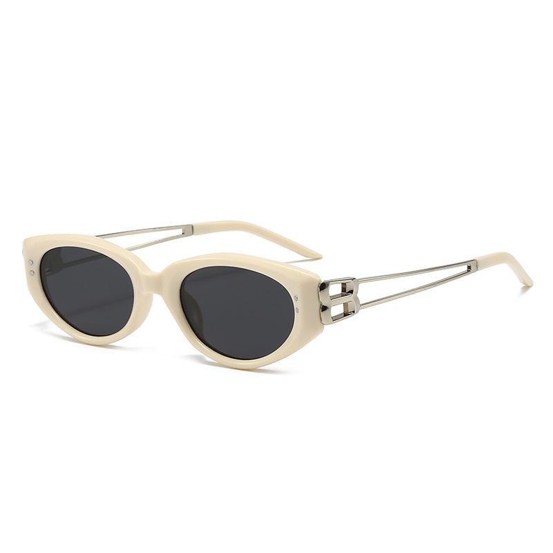 Futuristic Cat-Eye Sunglasses UV400 Narrow Frame Trendy