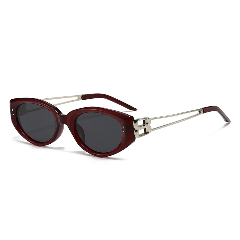 Futuristic Cat-Eye Sunglasses UV400 Narrow Frame Trendy