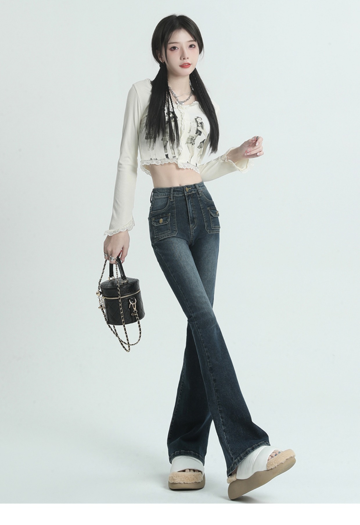 Women's Street Style Multi-Pocket Cargo Jeans — Vintage Straight Leg