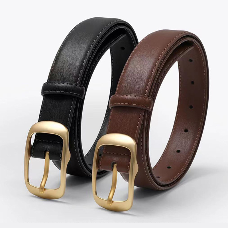 Classic Pin Buckle Jeans Belt Korean Fashion Black Skinny Belt
