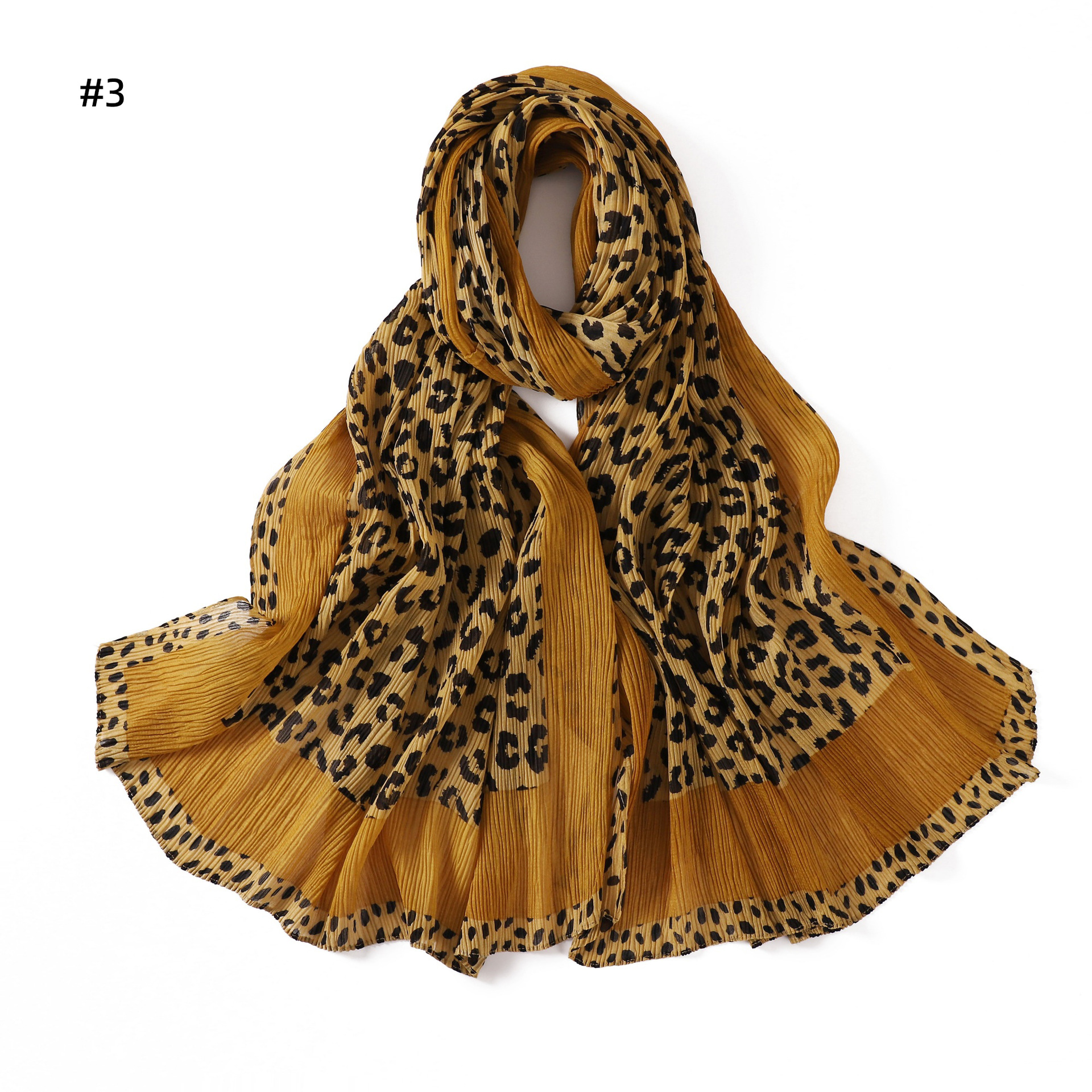 Leopard Print Cotton Square Scarf Vintage Bandana Head Scarf