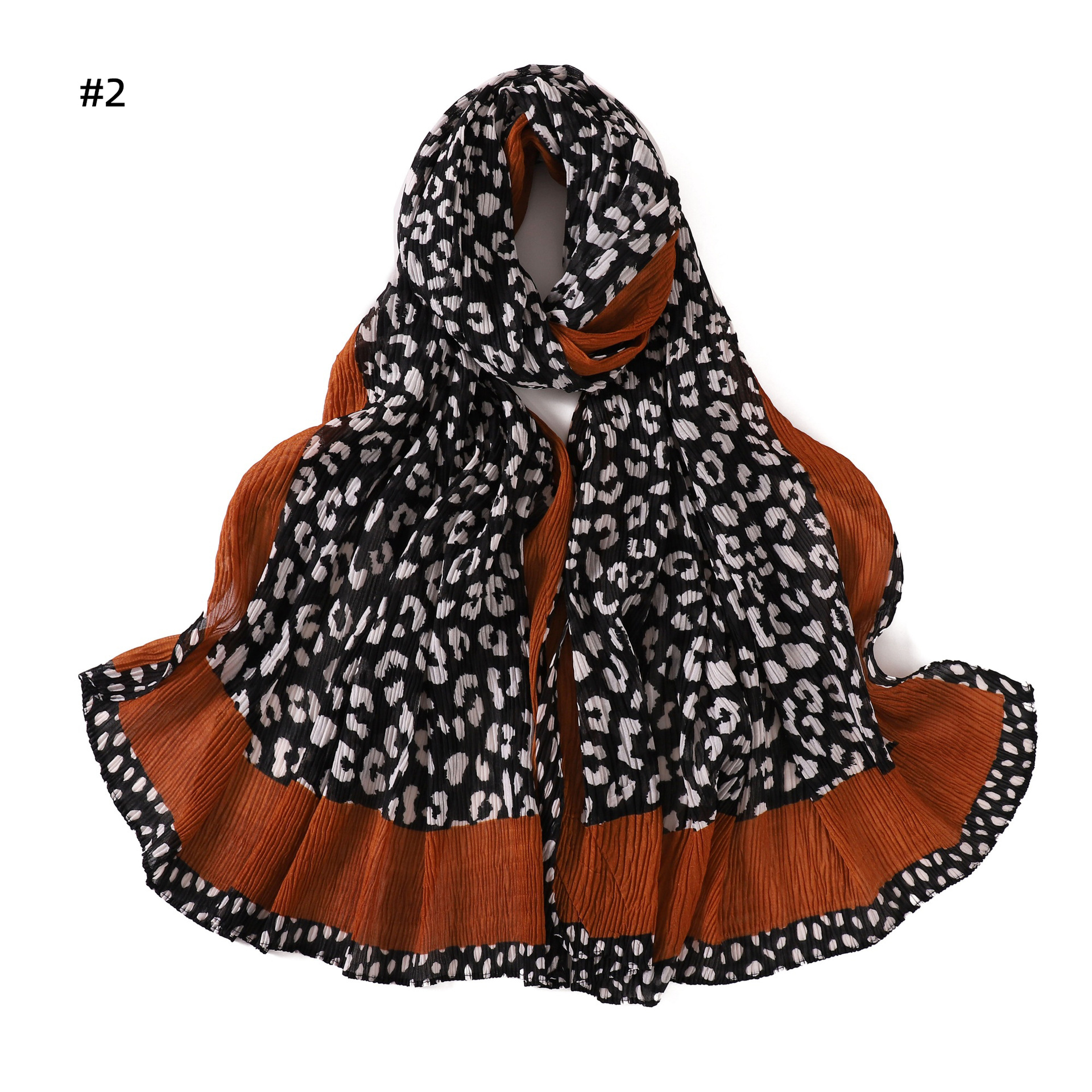 Leopard Print Cotton Square Scarf Vintage Bandana Head Scarf