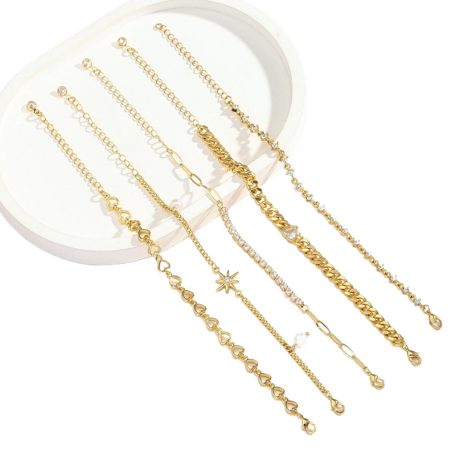 Elegant Zircon Tennis Bracelet Hip-Hop Jewelry Chain