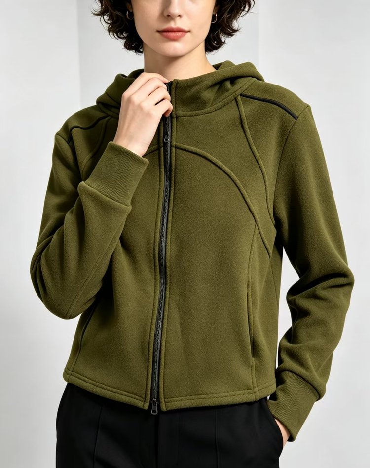 Women's Fleece Zip-Up Hoodie — Soft, Compact Fit, Hooded Design - image 6