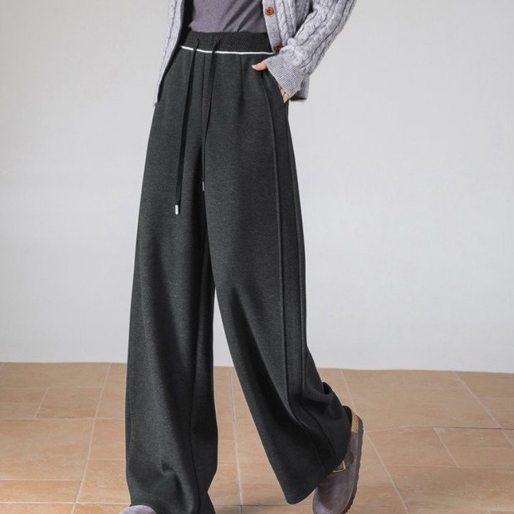 Women's Wide-Leg Sweatpants — Elastic Waist, Drawstring, Oversized Fit - image 4
