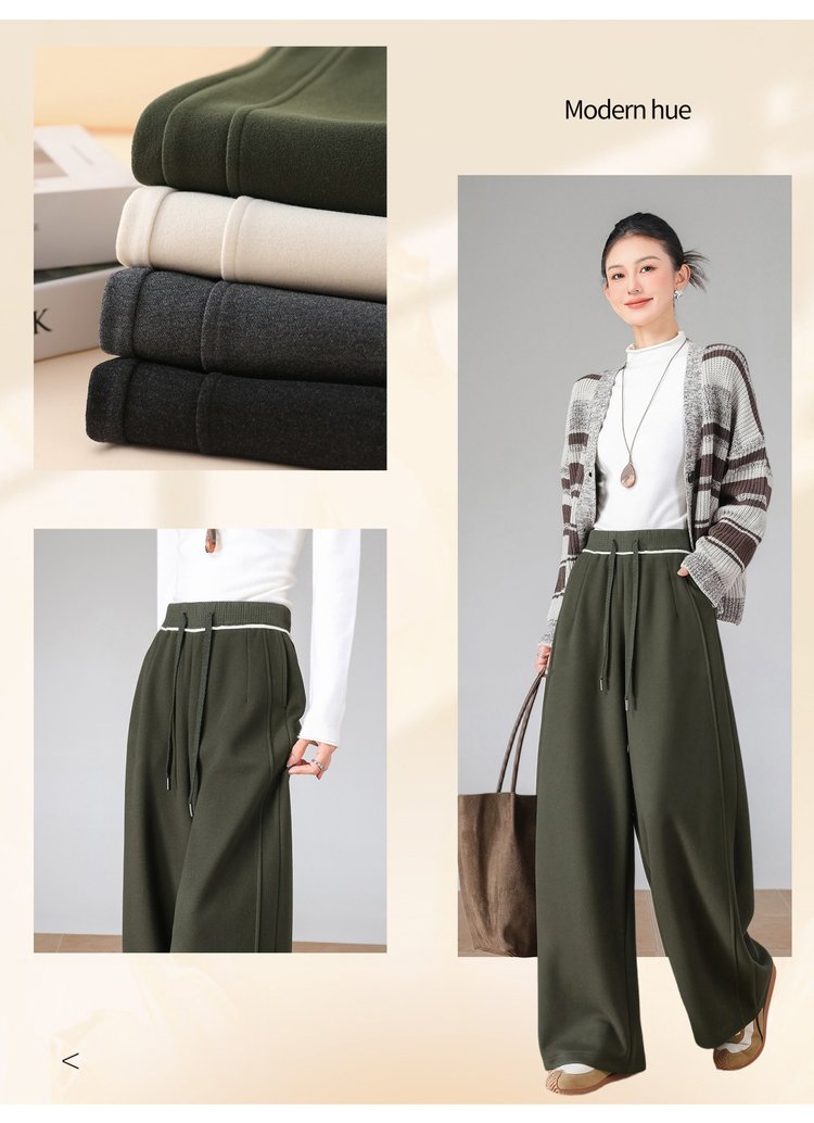 Women's Wide-Leg Sweatpants — Elastic Waist, Drawstring, Oversized Fit - image 6