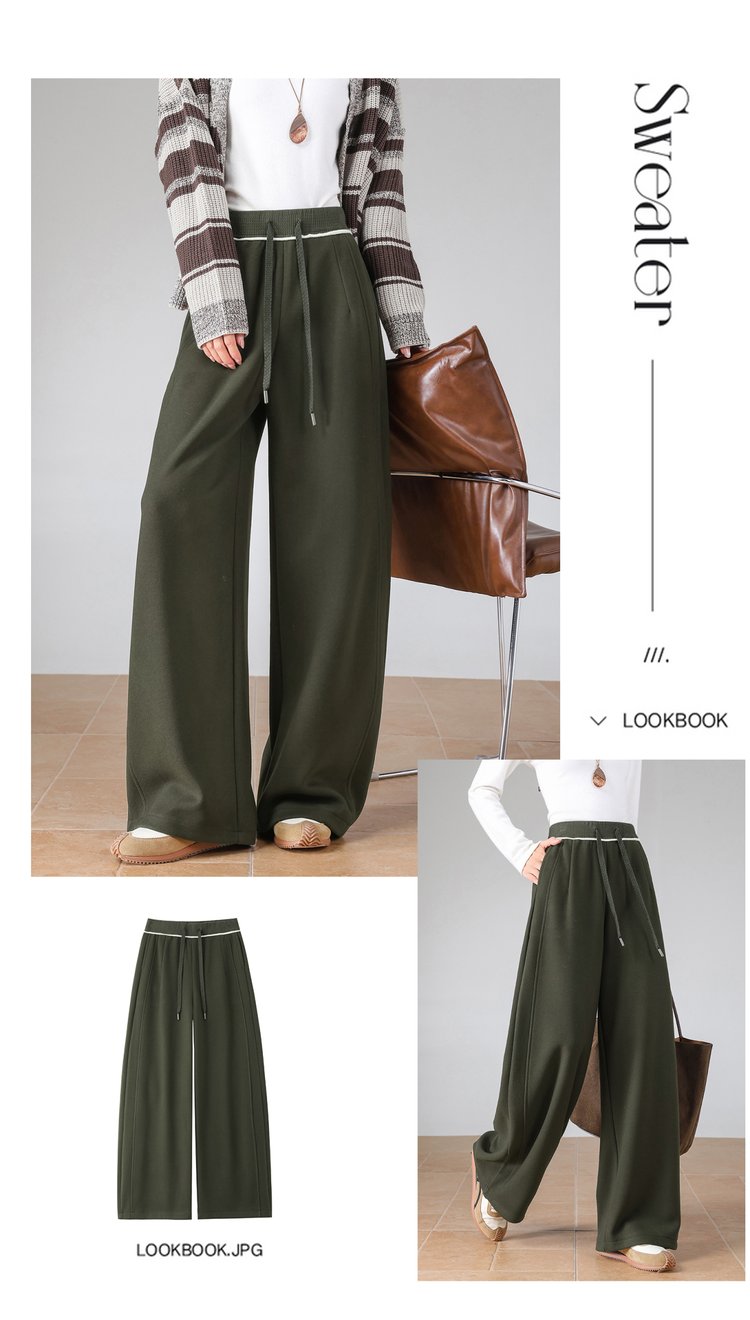 Women's Wide-Leg Sweatpants — Elastic Waist, Drawstring, Oversized Fit - image 7