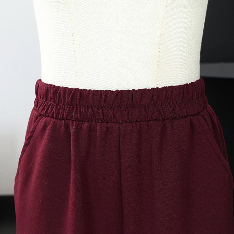 Polo Shirt & Wide-leg Trousers for Women — Burgundy, Navy, Embroidered Logo - image 7