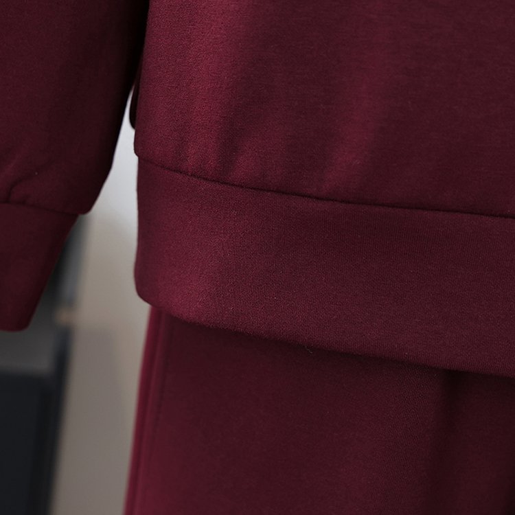 Polo Shirt & Wide-leg Trousers for Women — Burgundy, Navy, Embroidered Logo - image 8