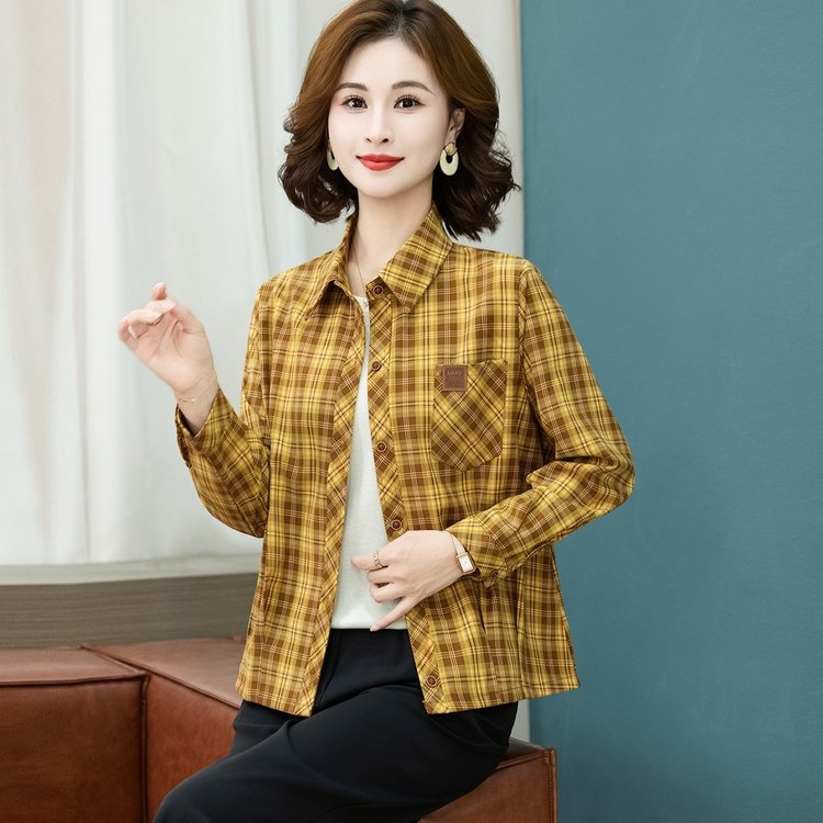 Plaid Button-Up Shirt for Women — Long Sleeve, Relaxed Fit - view 5