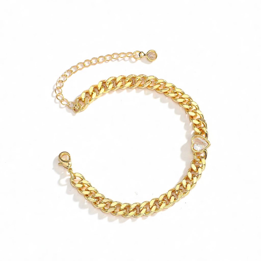 Elegant Zircon Tennis Bracelet Hip-Hop Jewelry Chain