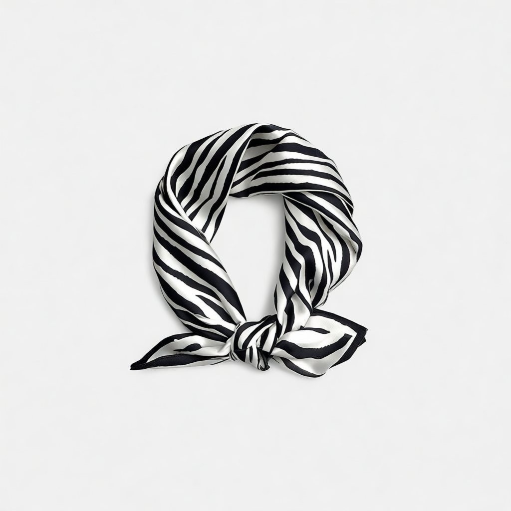Elegant Satin Silk Scarf – 70cm Paisley Print Square