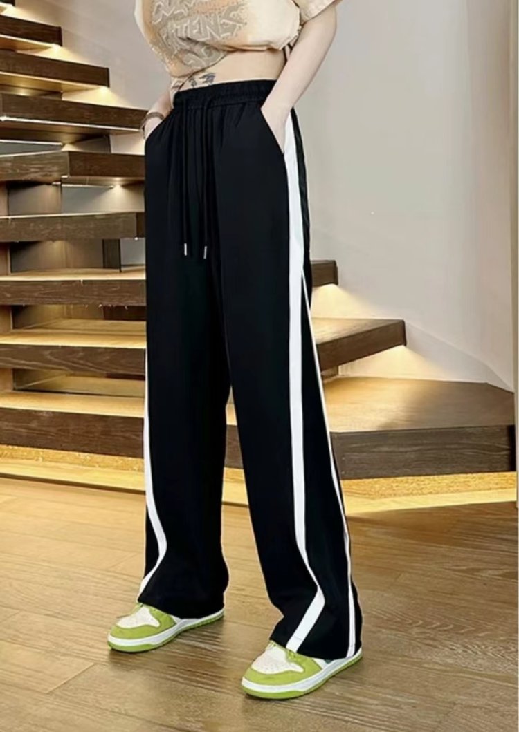 Women's Track Pants — side stripes, elastic waist, wide leg - image 7